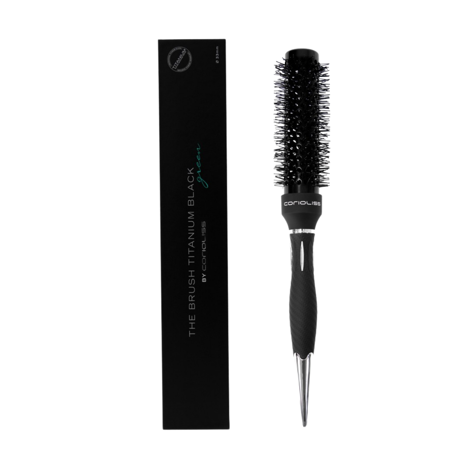 Corioliss četka za feniranje 33 mm - Titanium Black Green