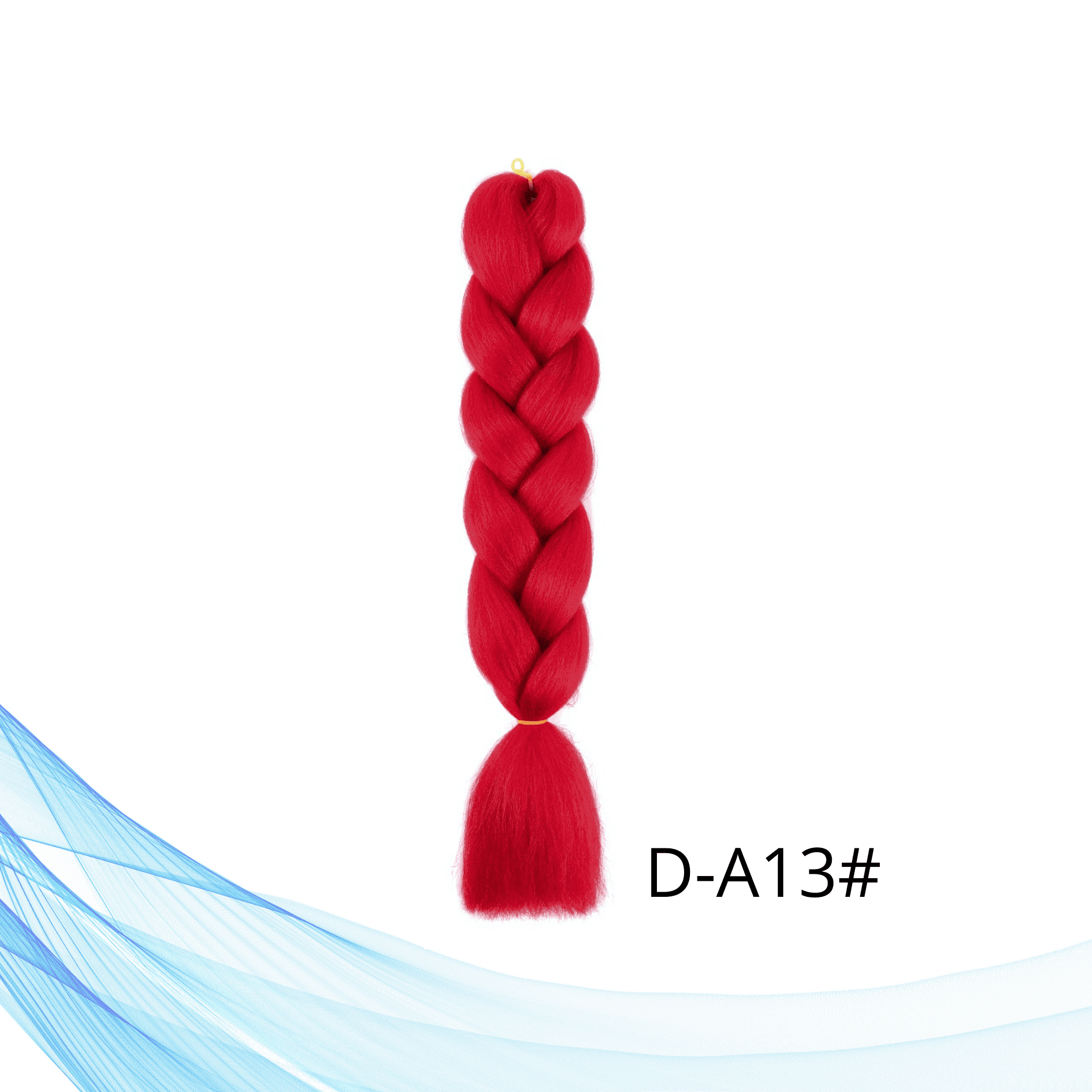 Kanekalon pletenice jednobojna kosa crvena