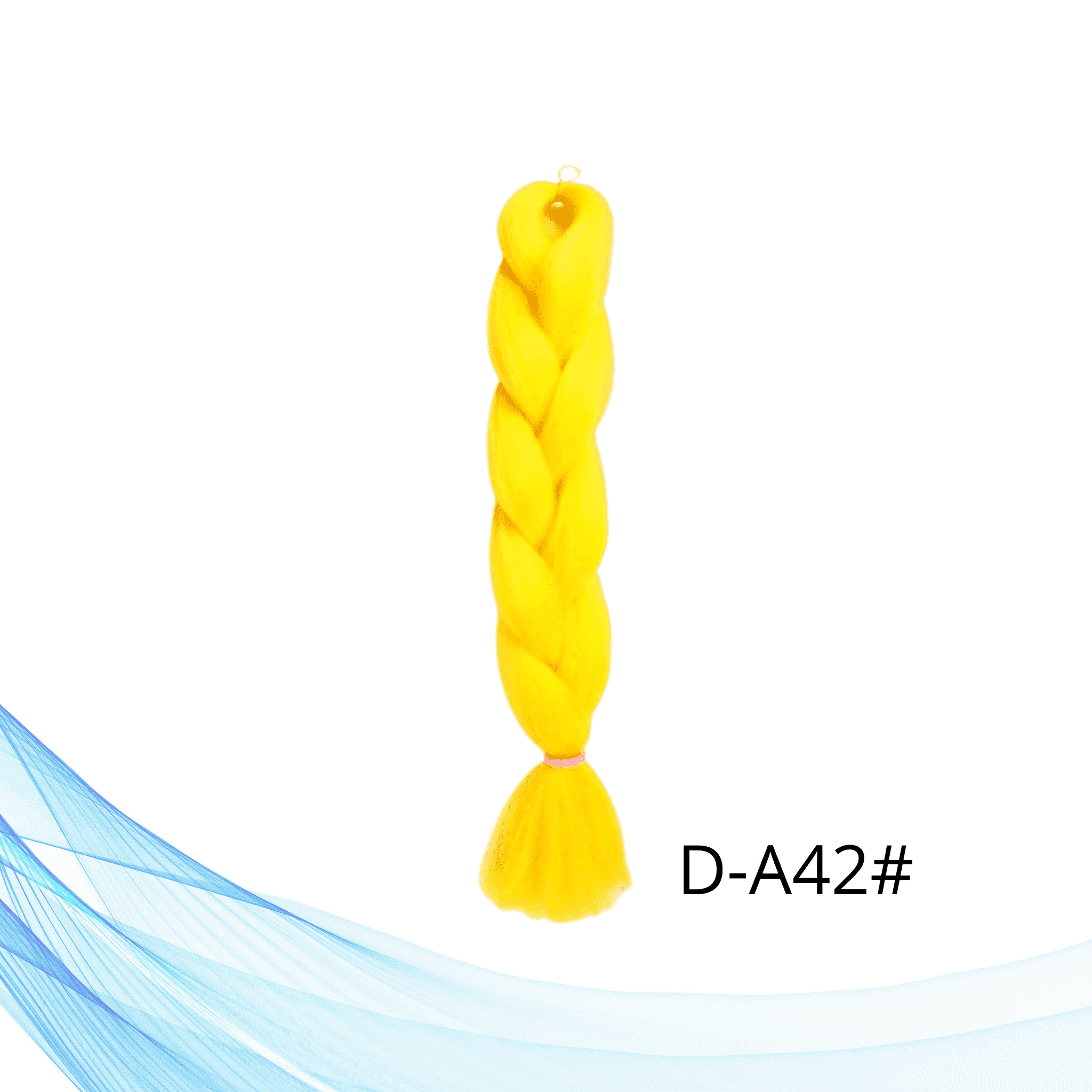 Kanekalon pletenice jednobojna kosa žuta