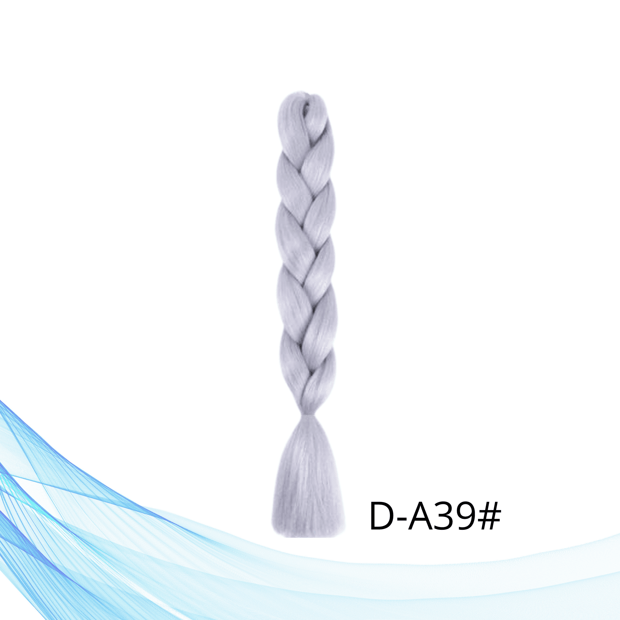 Kanekalon jednobojna kosa siva