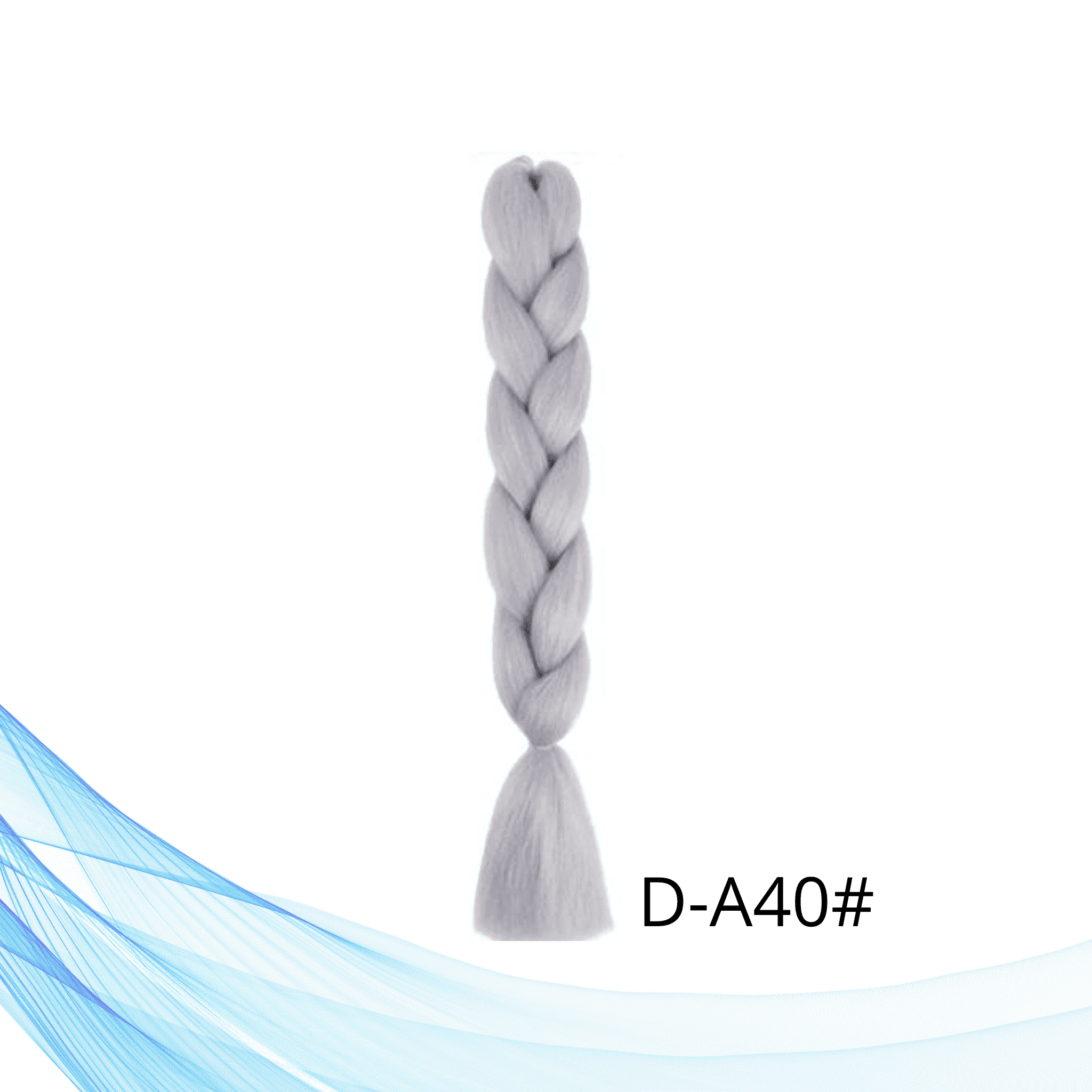 Kanekalon jednobojna kosa siva