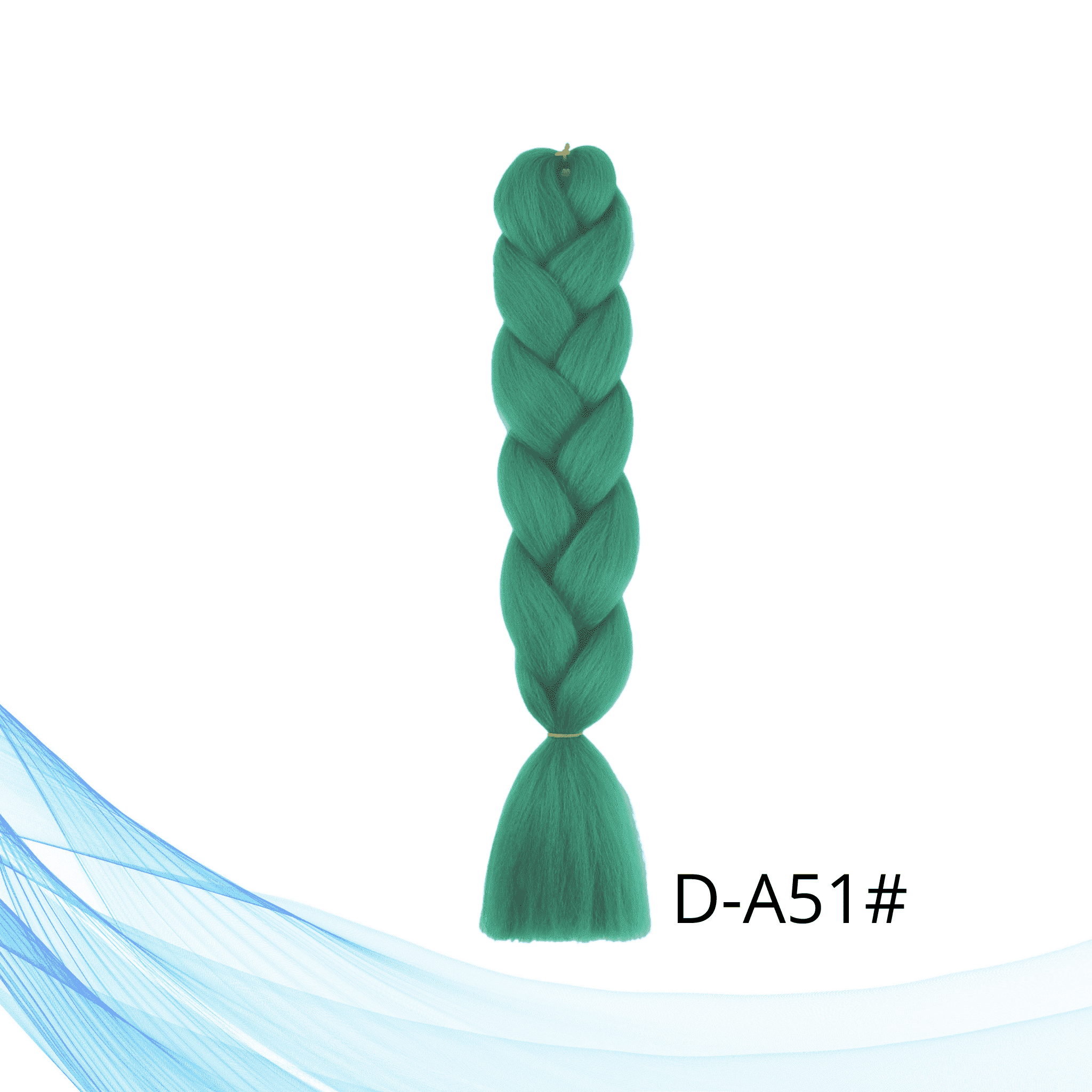 Kanekalon jednobojna kosa zelena