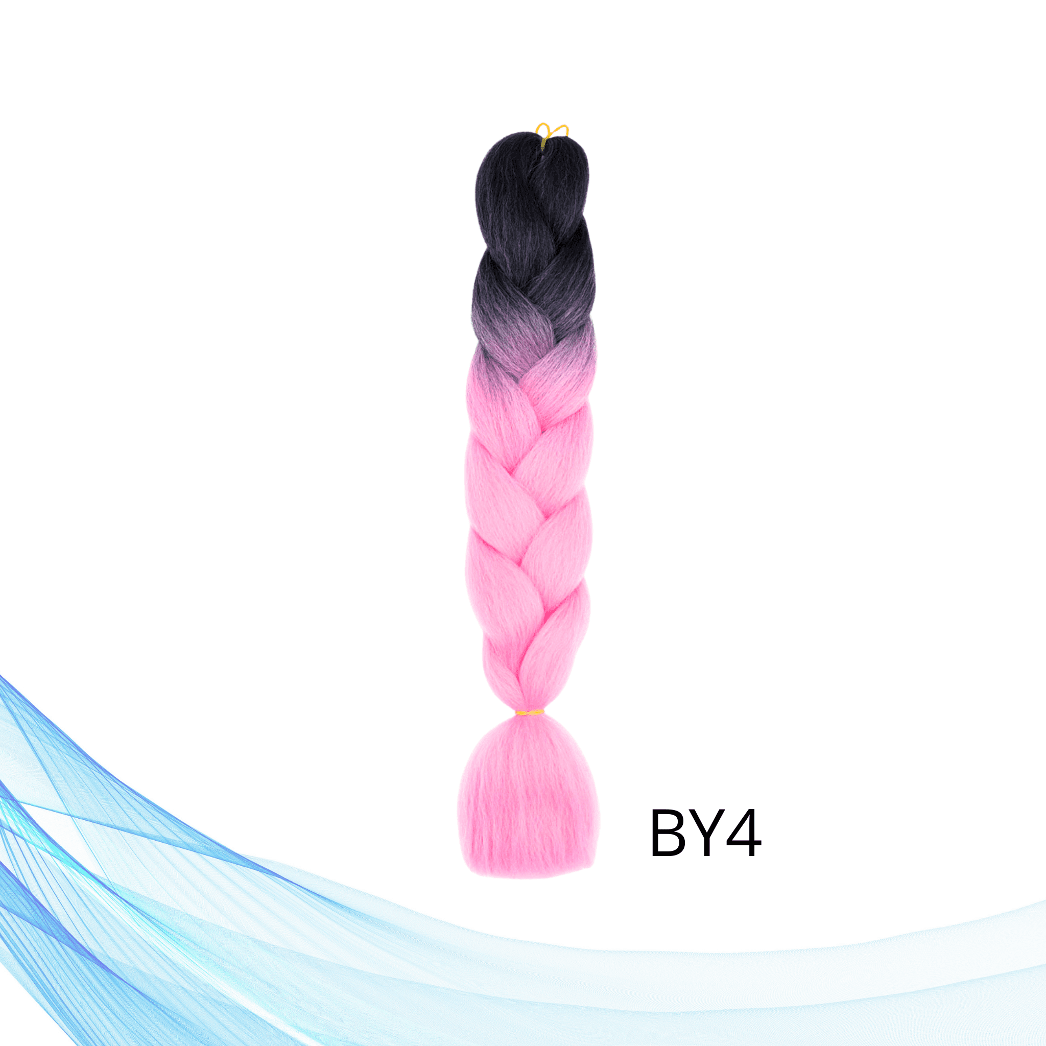 Crno roza kanekalon višebojna sintetička kosa za pletenice i frizure 