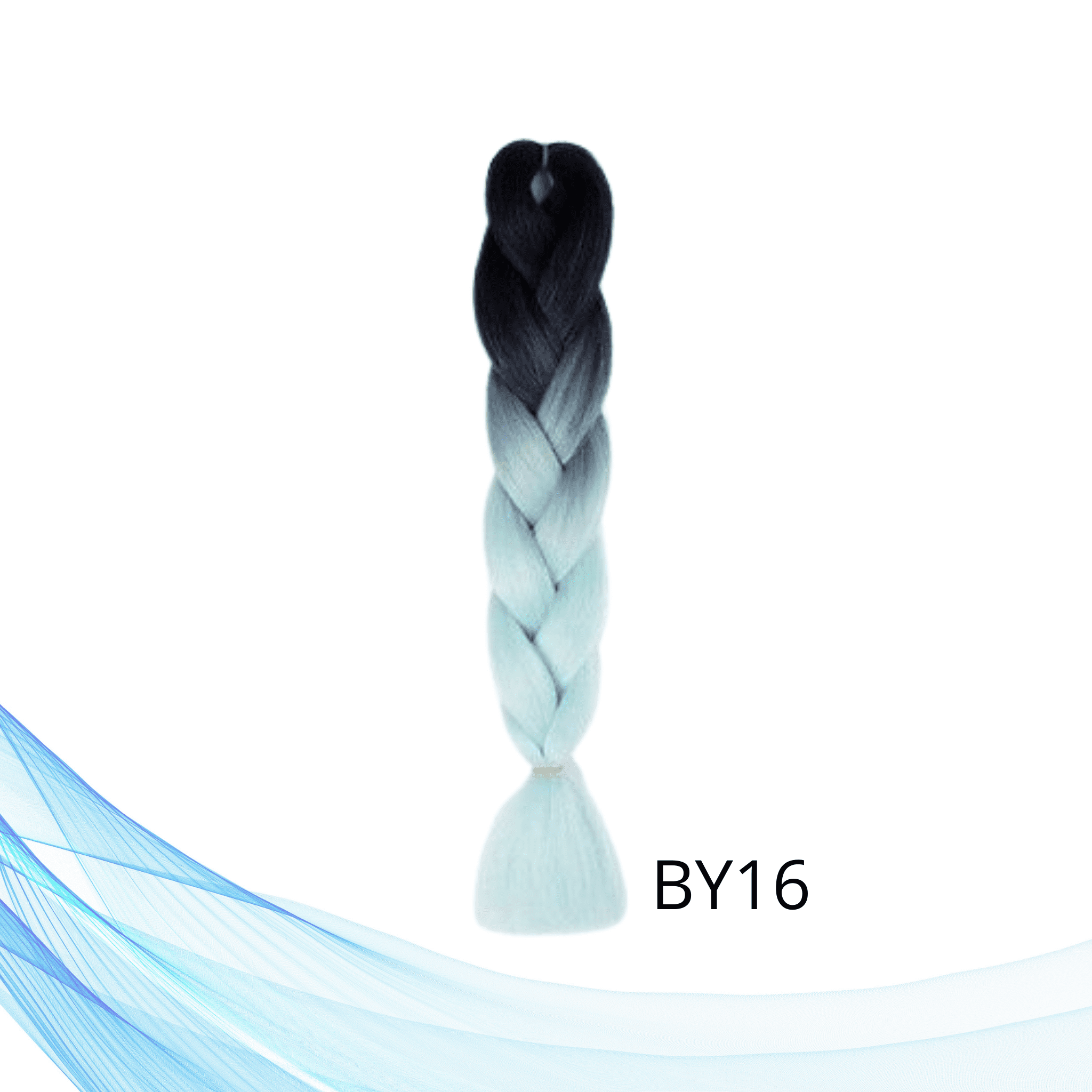 Crno plava kanekalon višebojna sintetička kosa za pletenice i frizure 