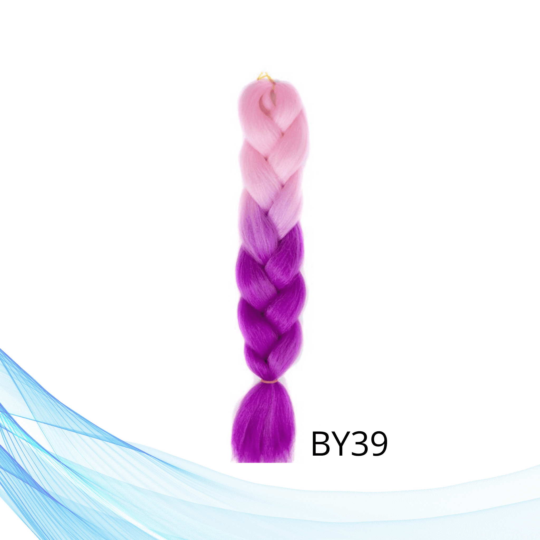 Rozo ljubičasta kanekalon višebojna sintetička kosa za pletenice i frizure 