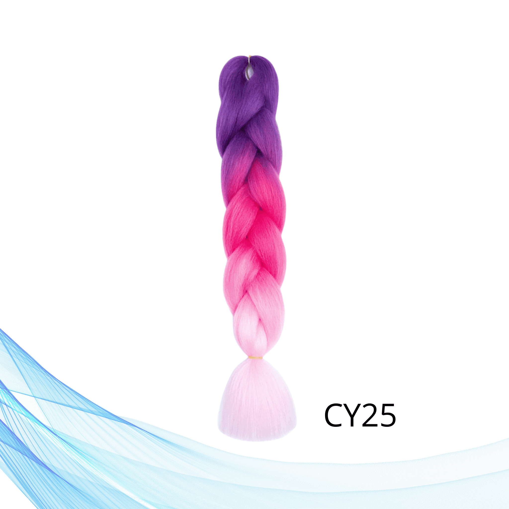 ljubičasto rozna kanekalon višebojna sintetička kosa za pletenice i frizure 