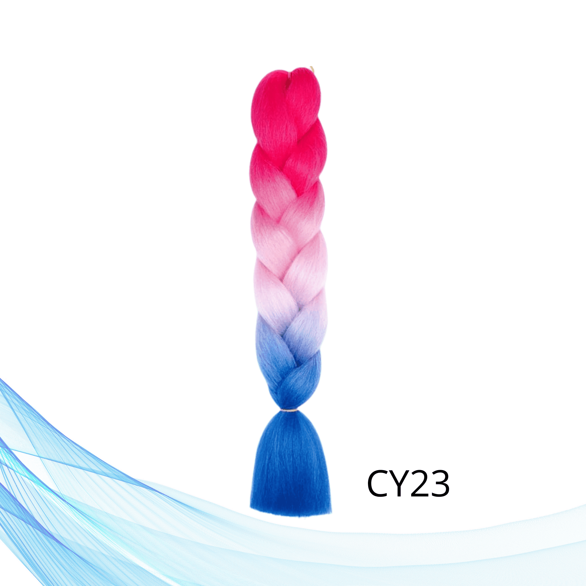 rozno plava kanekalon višebojna sintetička kosa za pletenice i frizure 