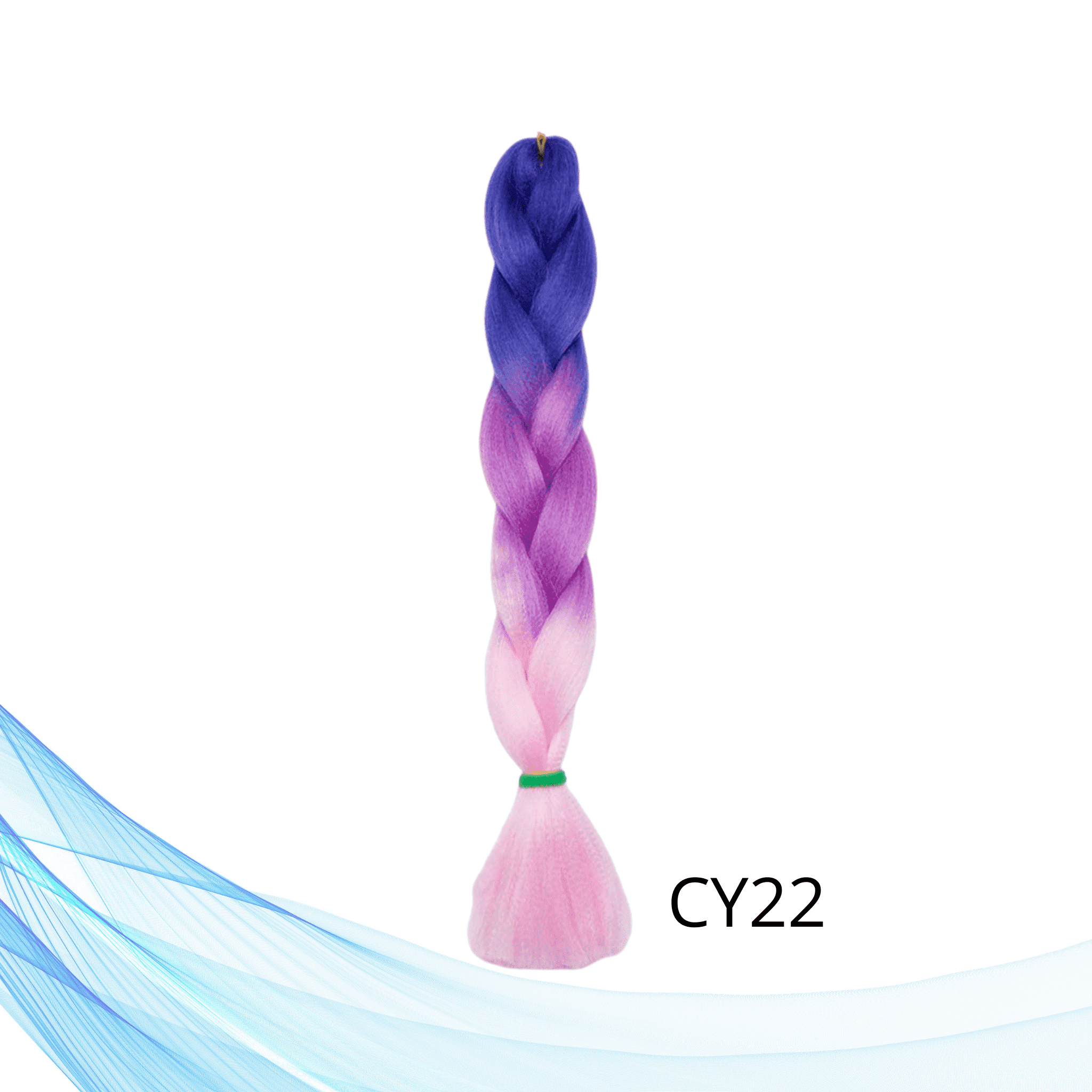 Plavo ljubičasto roza kanekalon višebojna sintetička kosa za pletenice i frizure 