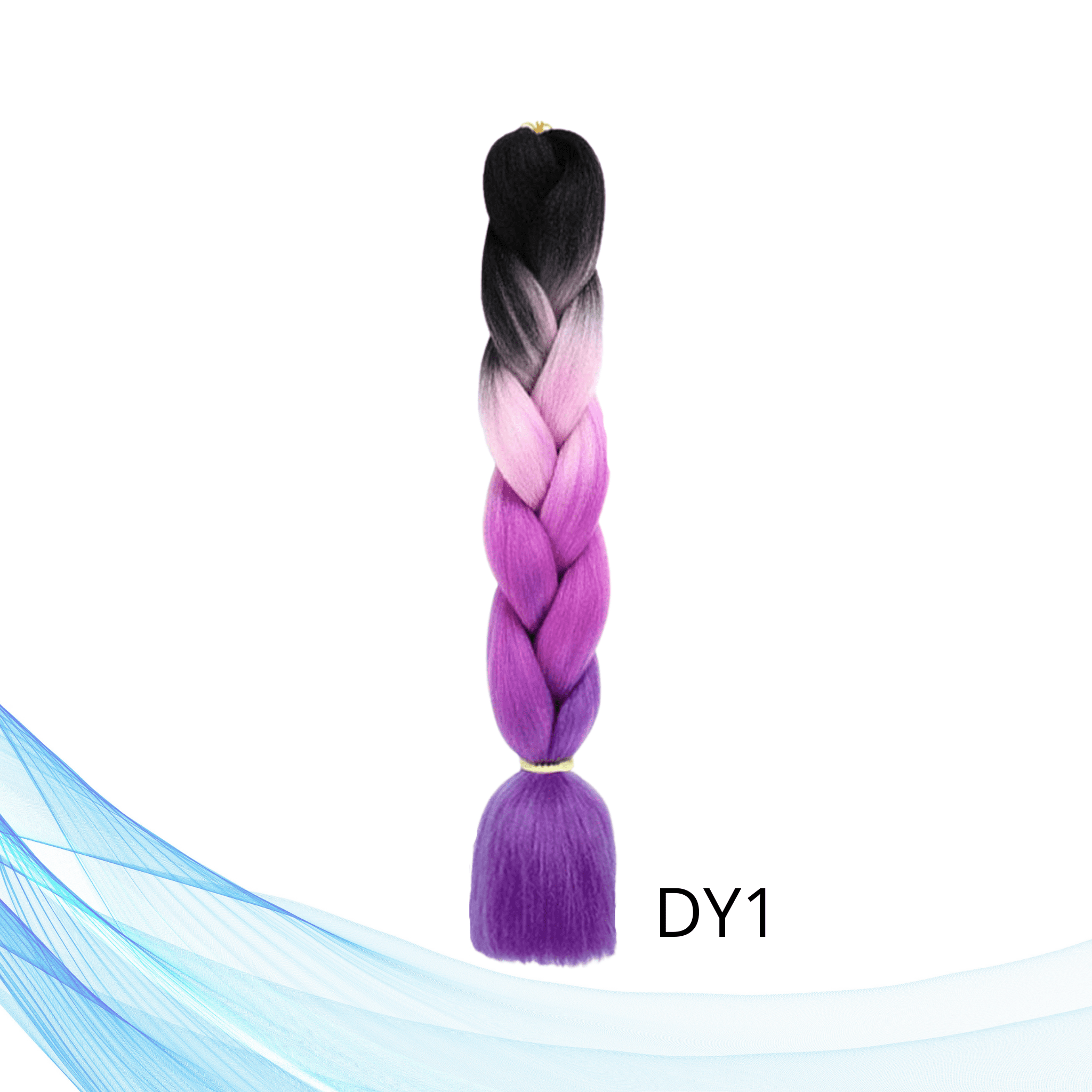 crno ljubičasta kanekalon višebojna sintetička kosa za pletenice i frizure