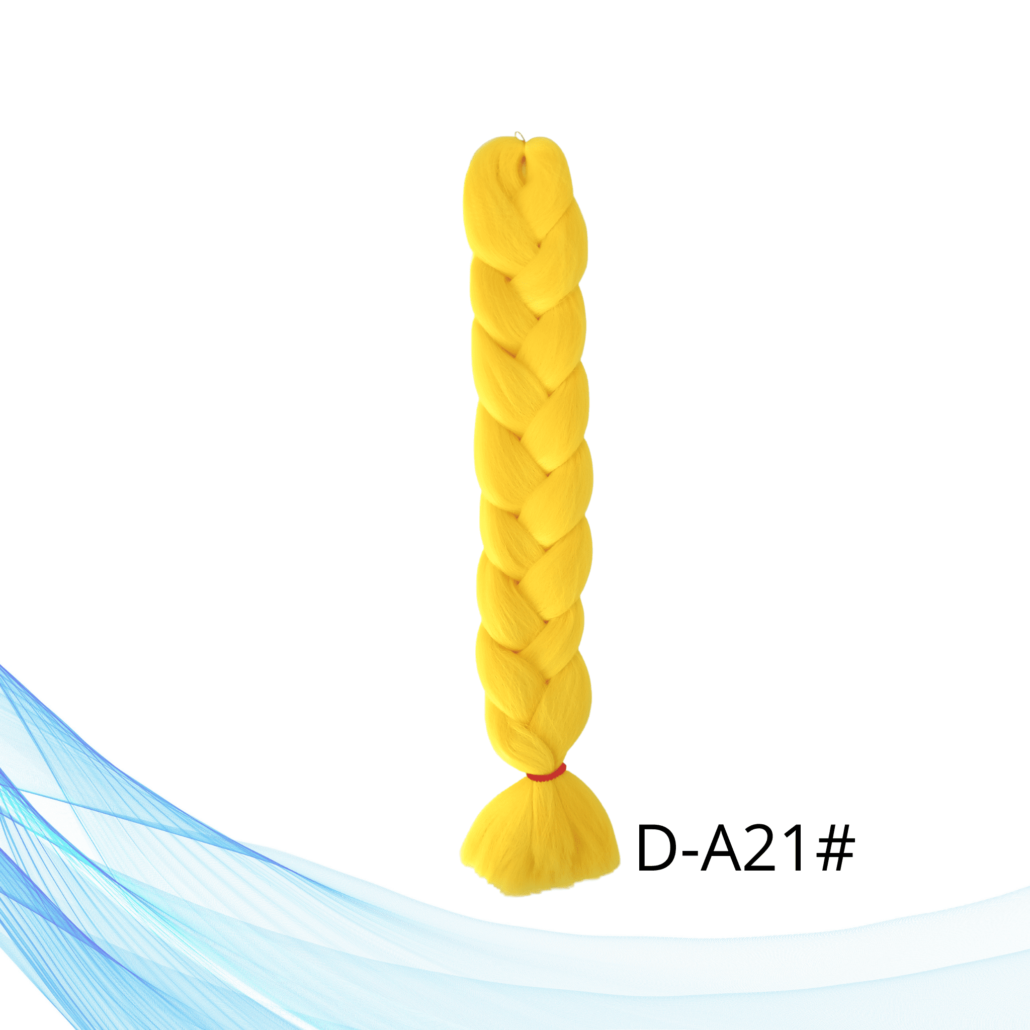 Kanekalon pletenice jednobojna kosa žuta