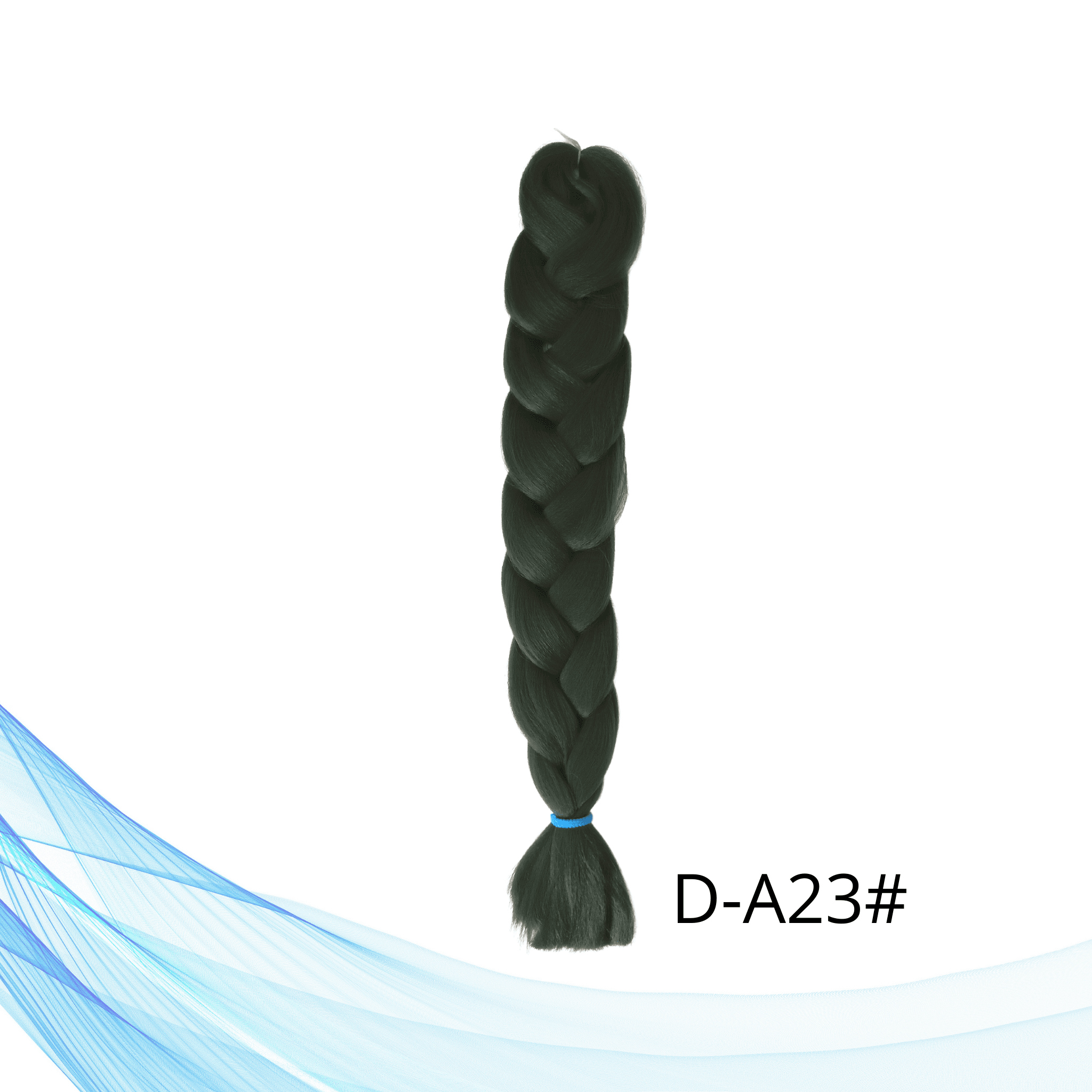 Kanekalon pletenice jednobojna kosa tamno zelena