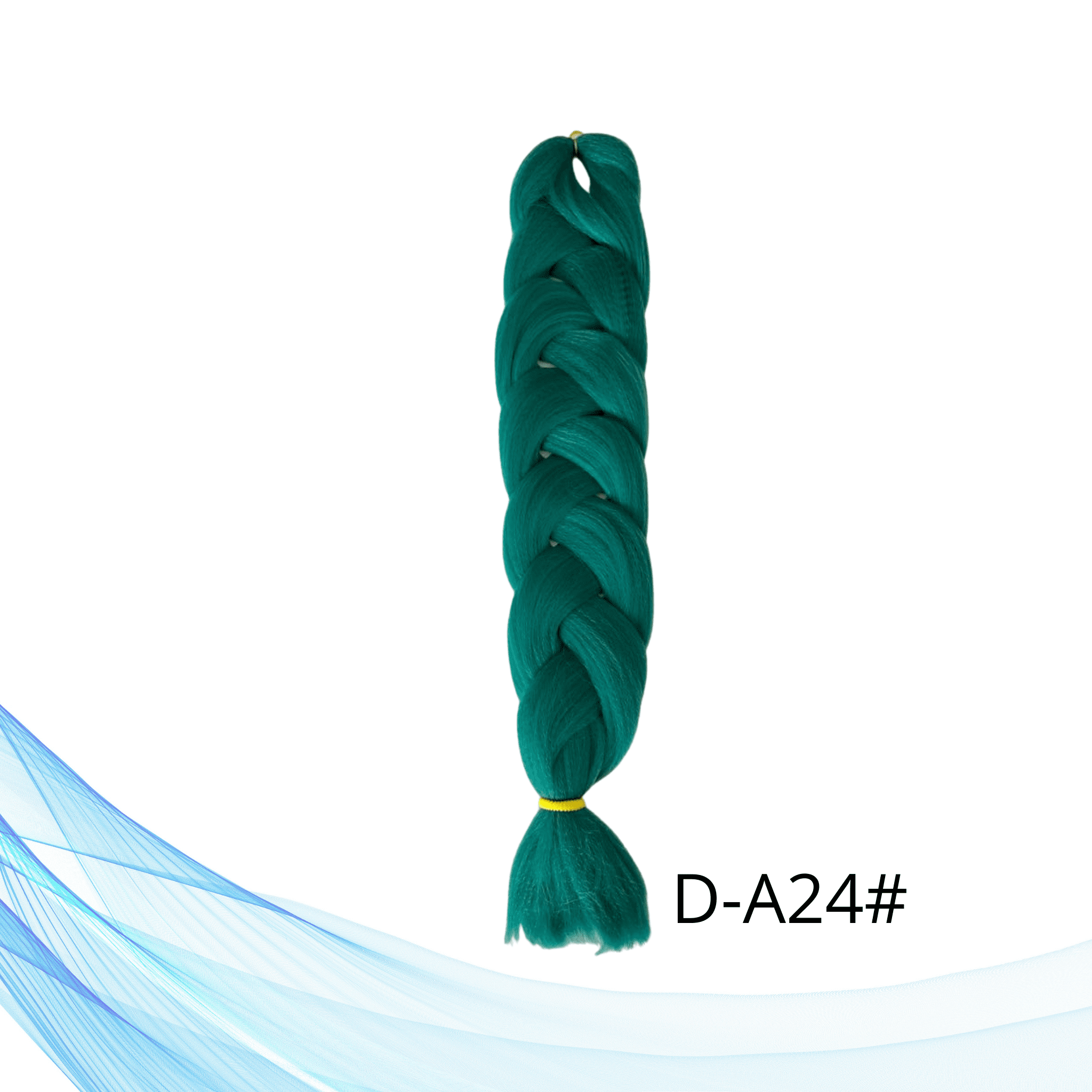 Kanekalon pletenice jednobojna kosa zelena 