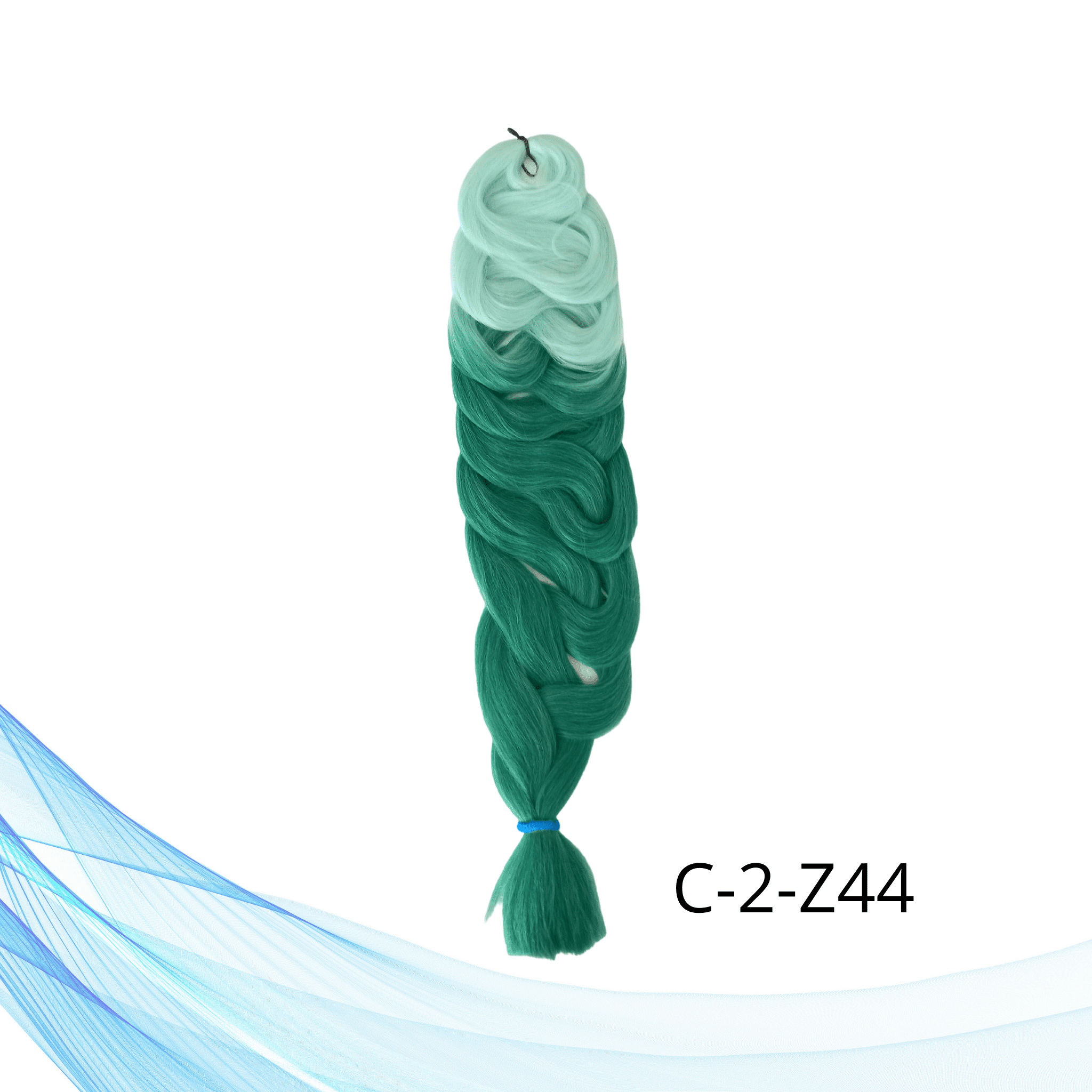 zelena kanekalon višebojna sintetička kosa za pletenice i frizure