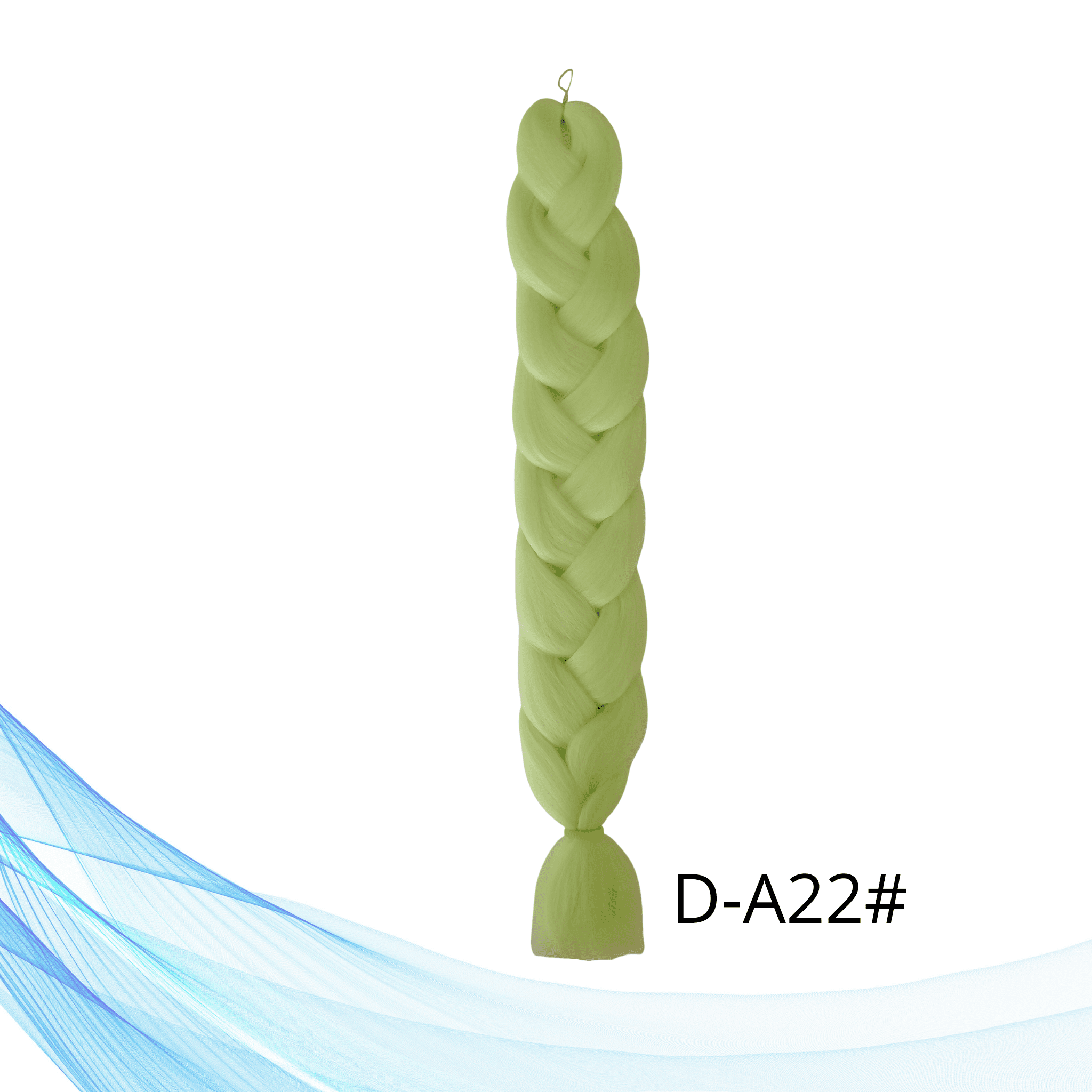 Jednobojna kanekalon pletenice u zelenoj boji