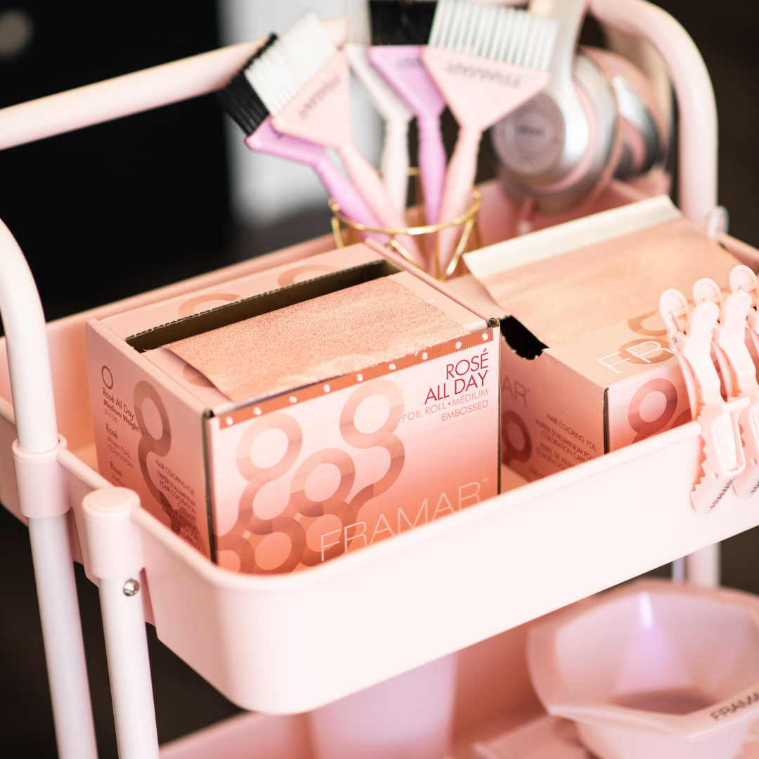 Framar reljefna folija za kosu 97,54 m u Rose Gold nijansi – Embossed Medium