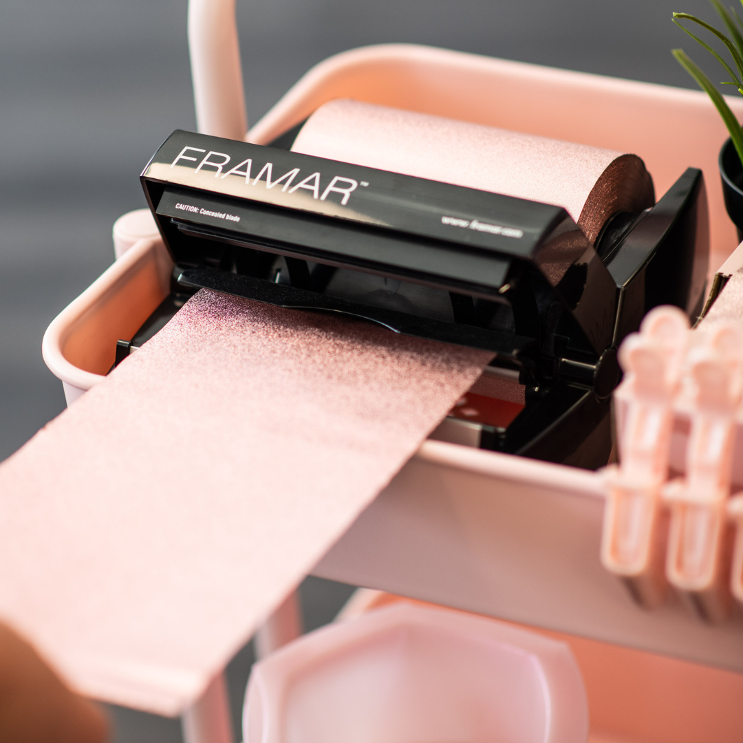 Framar reljefna folija za kosu 97,54 m u Rose Gold nijansi – Embossed Medium