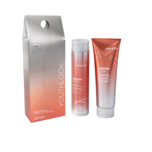 JOICO YouthLock poklon set – šampon 300 ml i regenerator 250 ml za obnovu, sjaj i jačanje kose