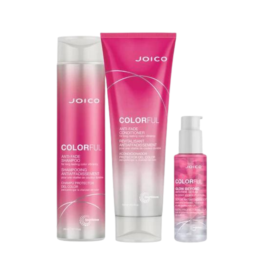 Joico Colorful paket za zaštitu obojene kose: šampon za kosu, regenerator i serum za kosu