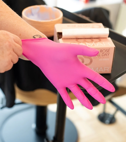 Framar Pink Paws nitrilne rukavice Medium