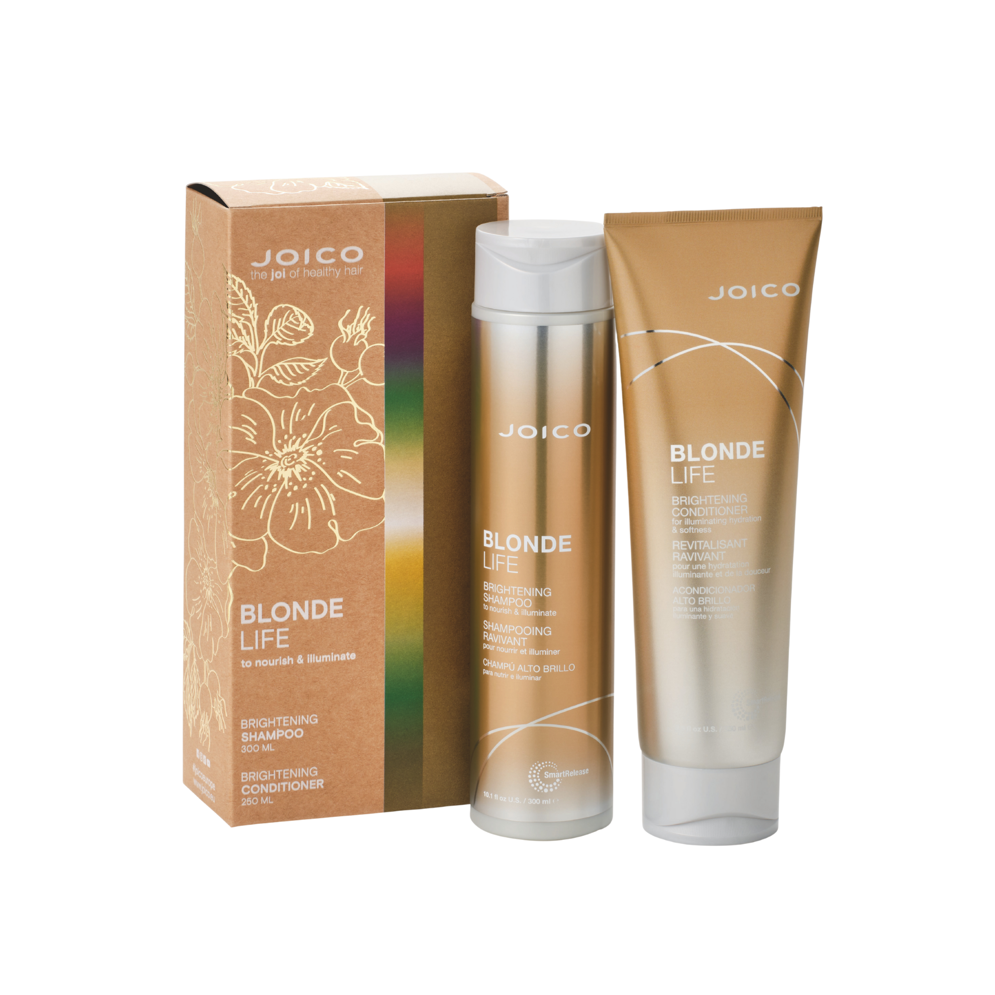 JOICO BLONDE LIFE BRIGHTENING POKLON SET: ŠAMPON 300 ML I REGENERATOR 250 ML