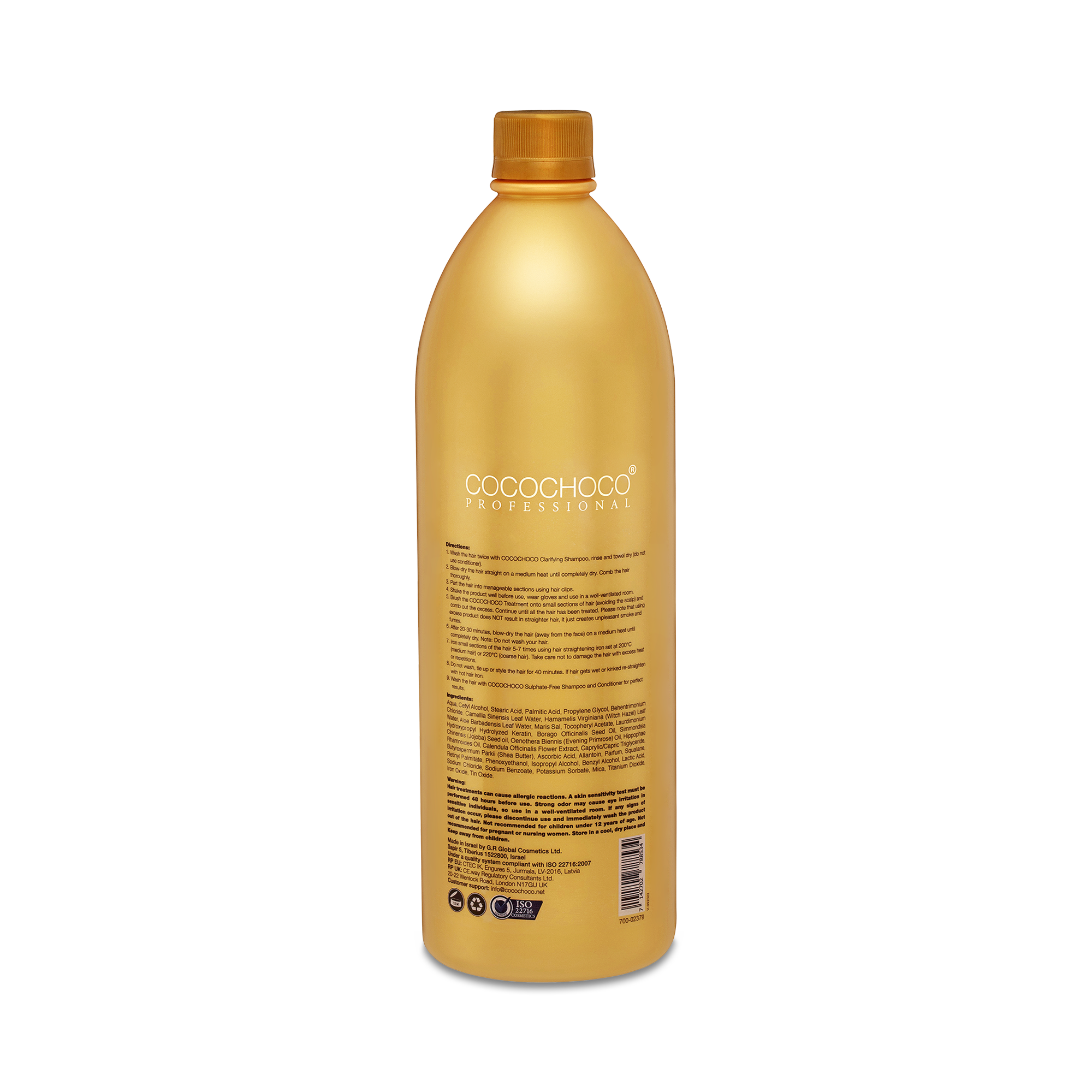 Cocochoco Professional keratin GOLD za trajno ravnu i zdravu kosu 1000 ml
