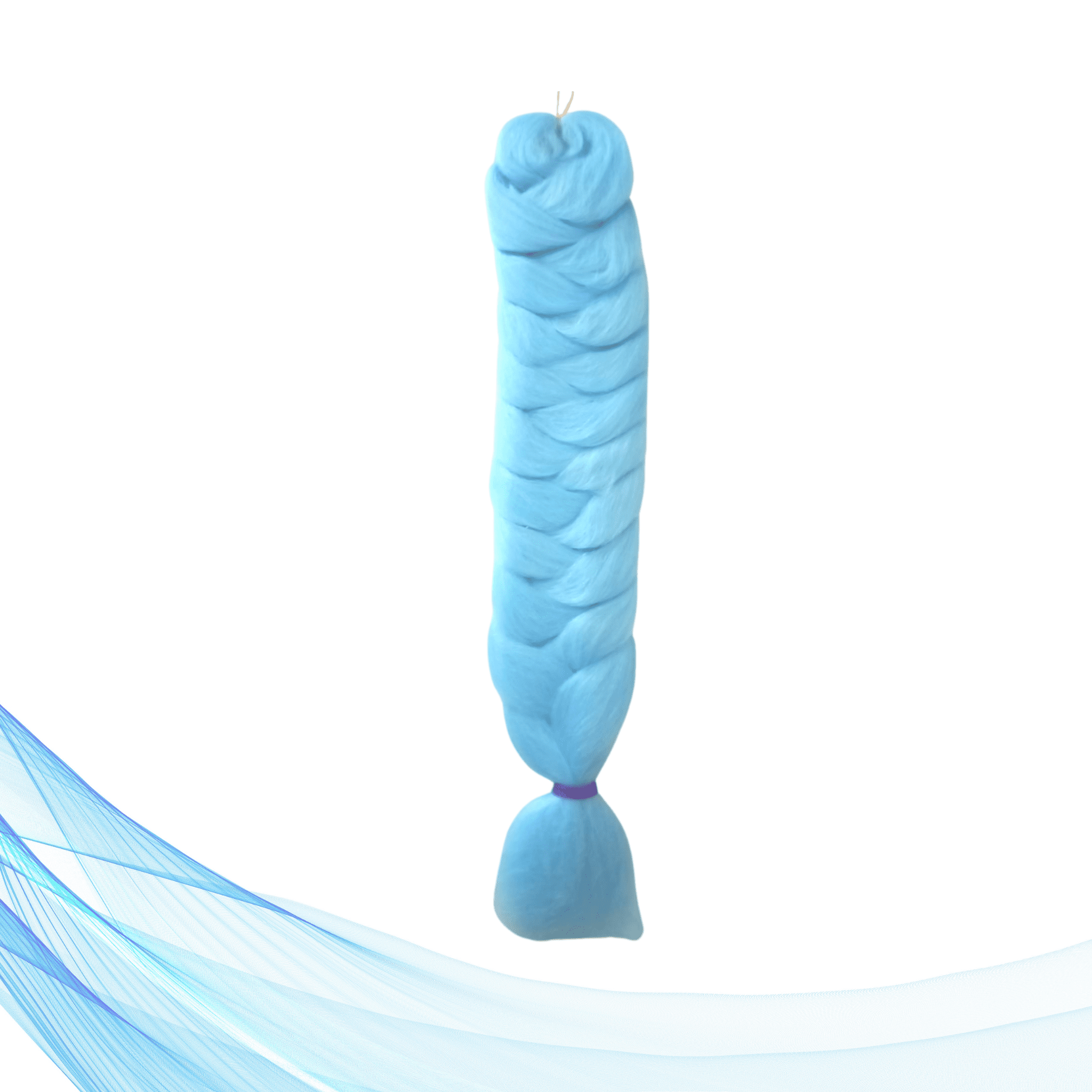 Jednobojna kanekalon kosa koja svijetli u mraku u plavoj boji