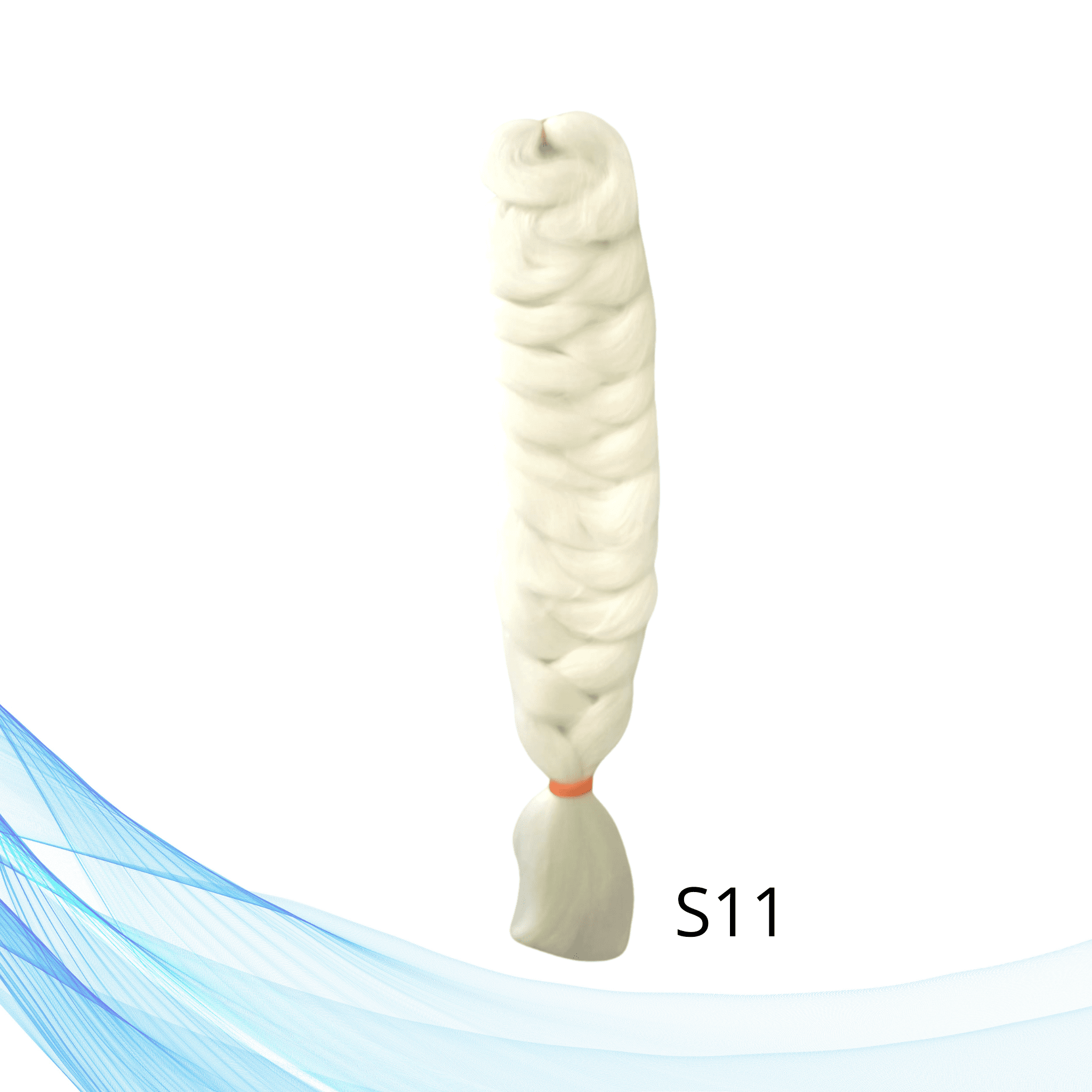 Jednobojna kanekalon kosa koja svijetli u mraku u bijeloj boji