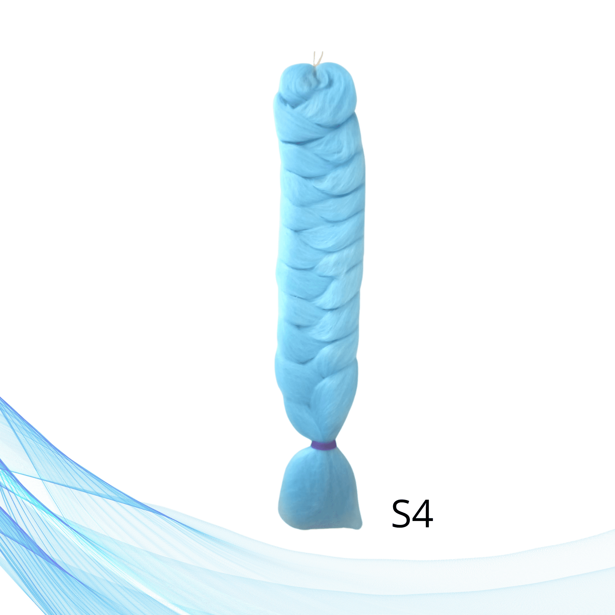 Plava jednobojna kanekalon kosa koja svijetli u mraku 