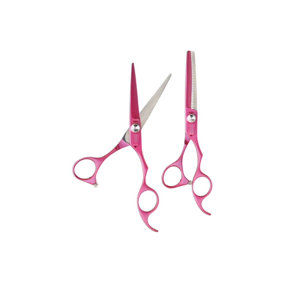 Olivia Garden Silkcut set efilirke i škare - Thinkpink 5.75˝ + 6.35˝