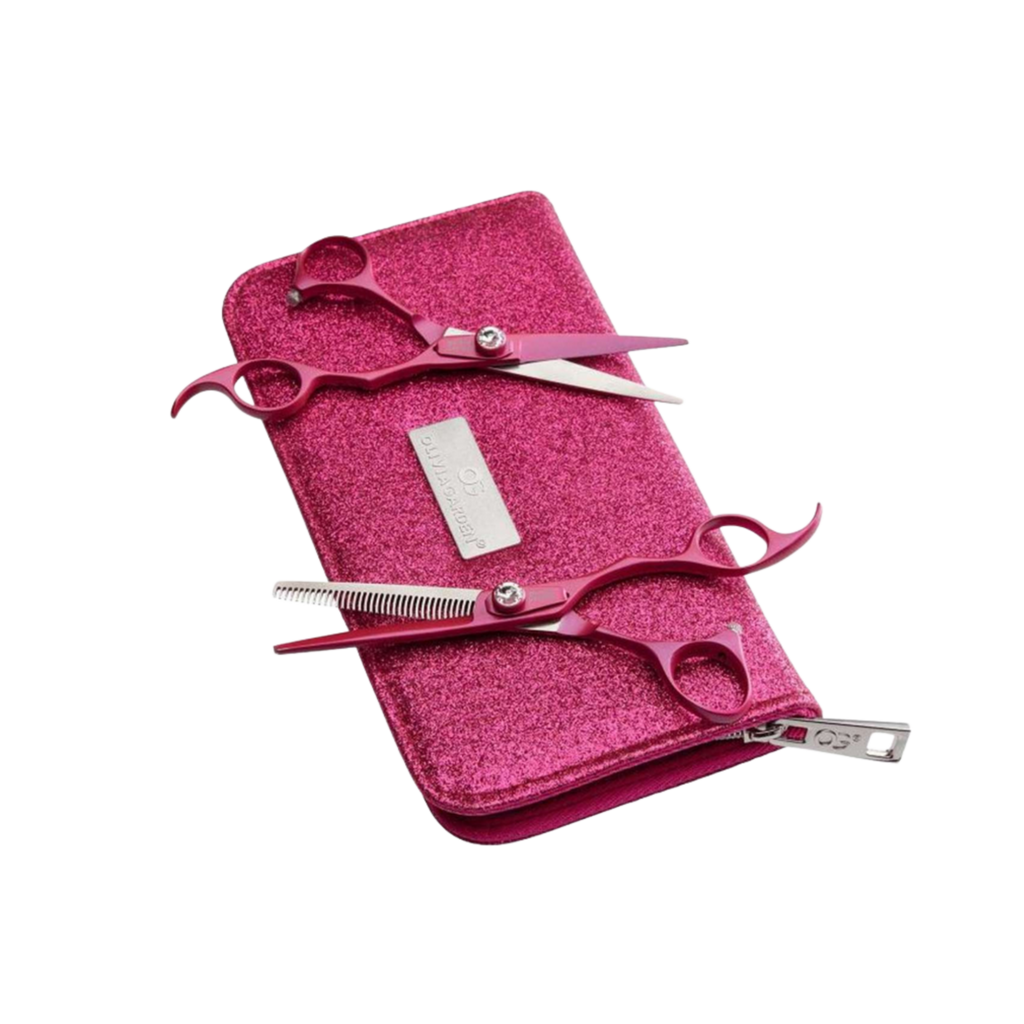 Olivia Garden Silkcut set efilirke i škare - Thinkpink 5.75˝ + 6.35˝