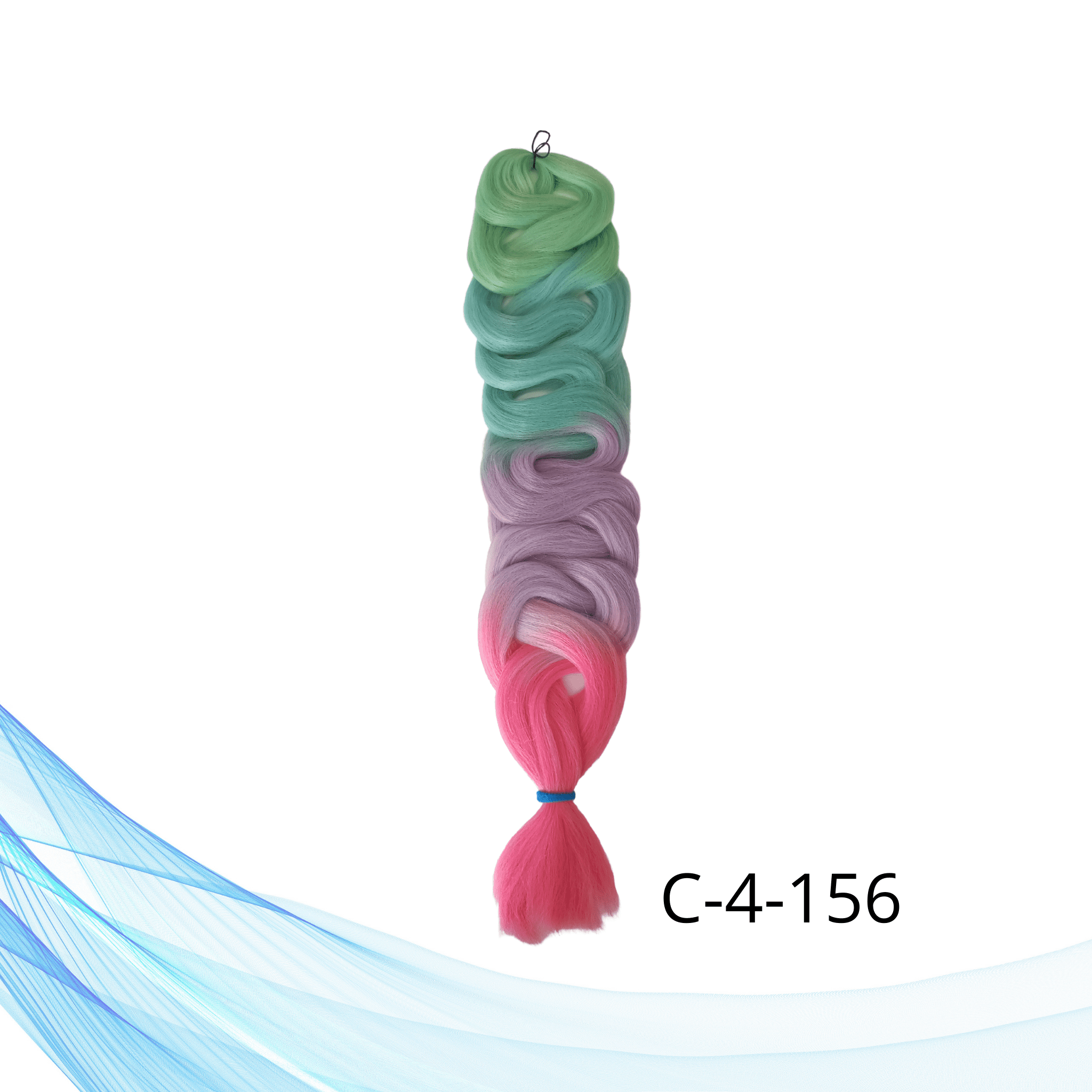 zeleno roza kanekalon višebojna sintetička kosa za pletenice i frizure