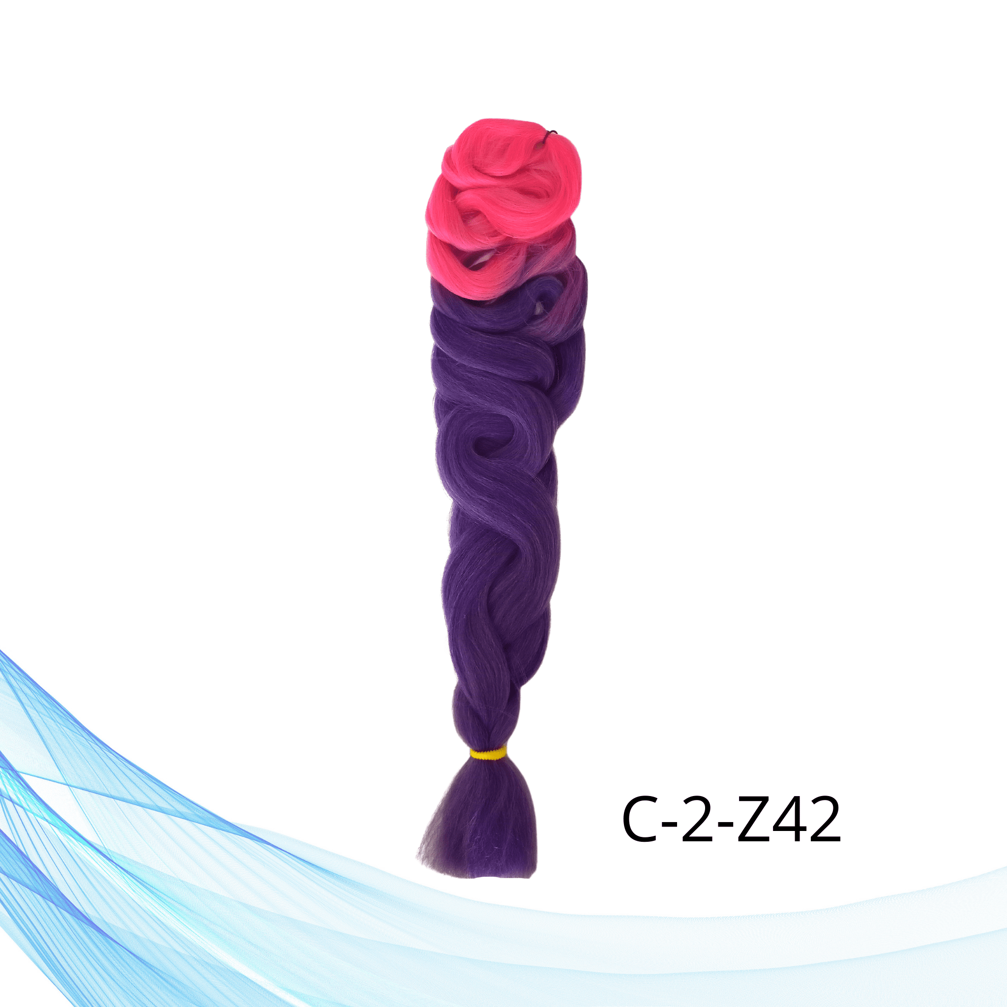 ljubičasta kanekalon višebojna sintetička kosa za pletenice i frizure