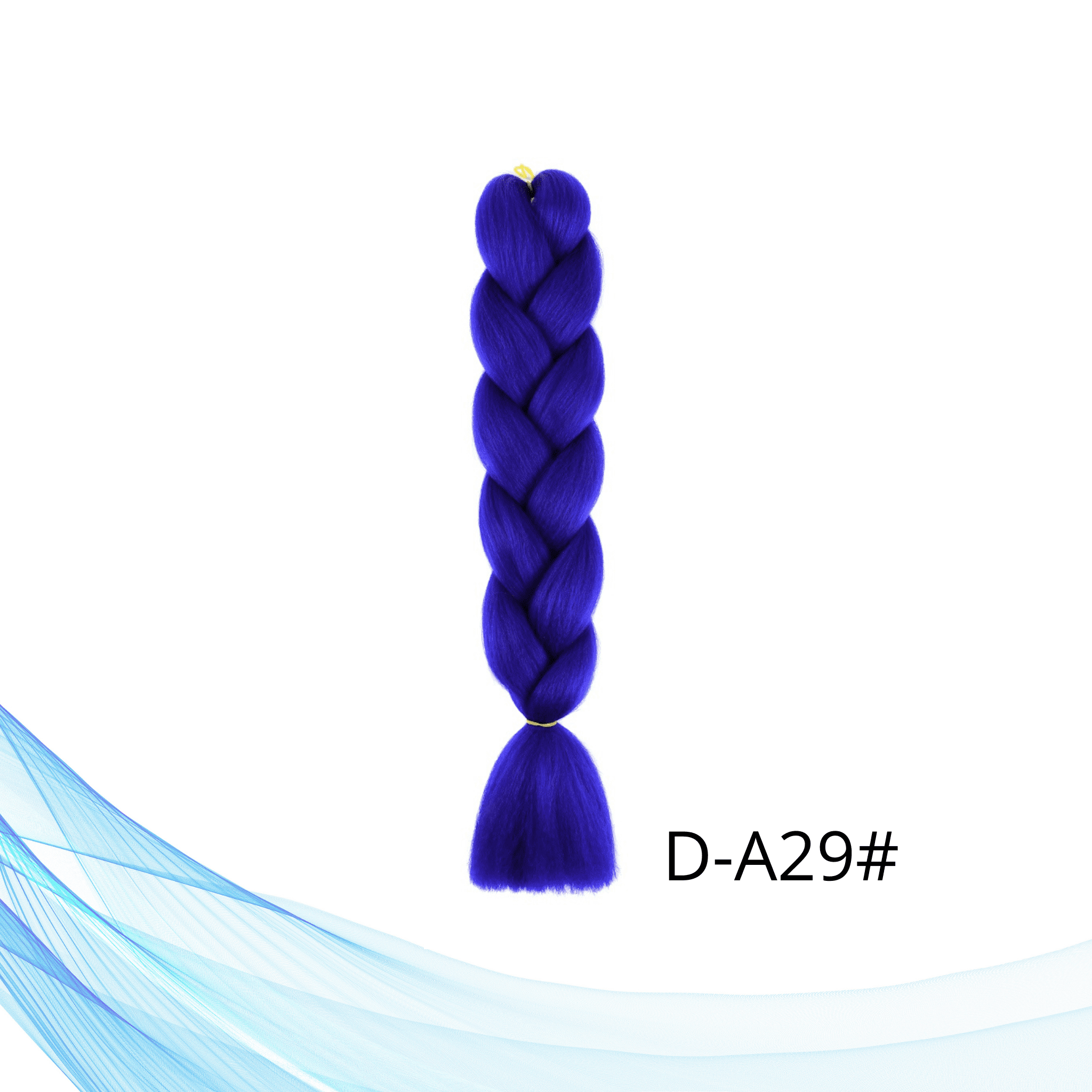 Jednobojne plave kanekalon pletenice